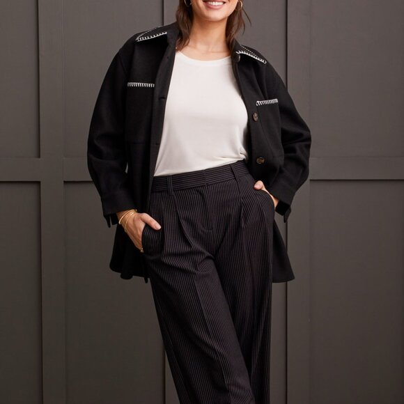 Tribal Brushed Pea Jacket - Picture 4 of 4